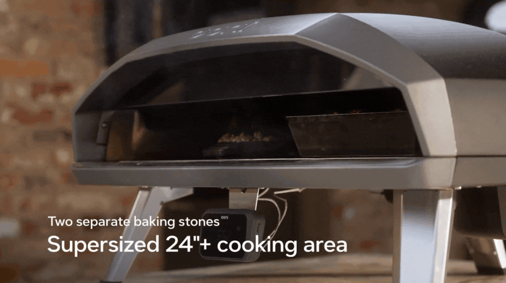 Lò Nướng Pizza Ngoài Trời Ooni Koda 2 Max Dùng Gas 24inch Màu Đen Foundry - Nướng cùng lúc 2 chiếc bánh pizza 12 inch hoặc 3 bánh pizza 10 inch lo nuong pizza ngoai troi ooni koda 2 max 9 Gia Dụng Đức Sài Gòn