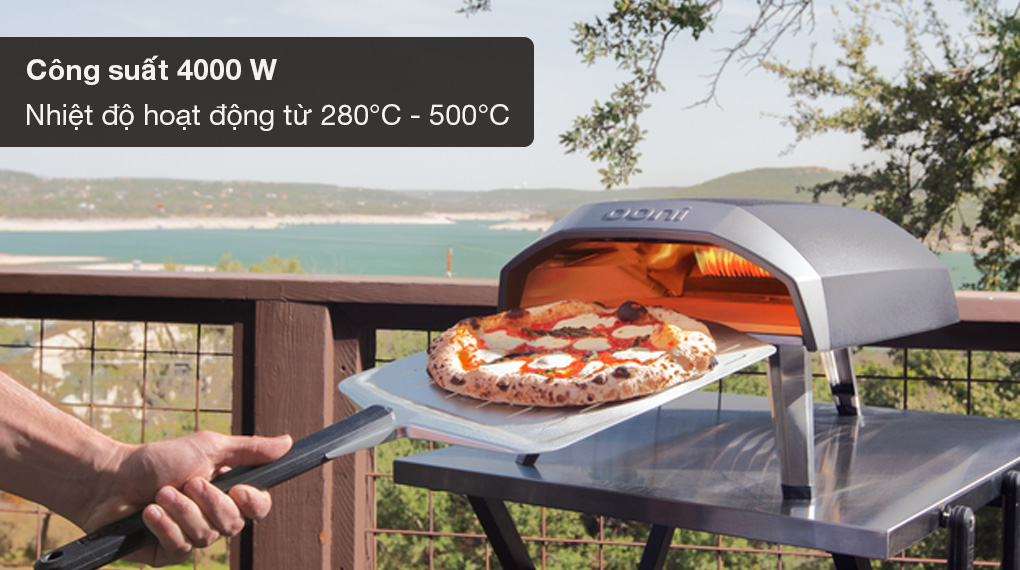 Lò nướng pizza ngoài trời Ooni Koda 12-Công suất hoạt động 4000 W
