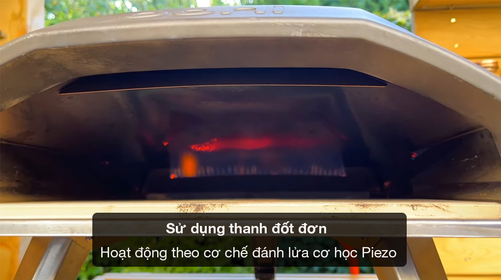 Lò nướng pizza ngoài trời Ooni Koda 12-Sử dụng thanh đốt đơn
