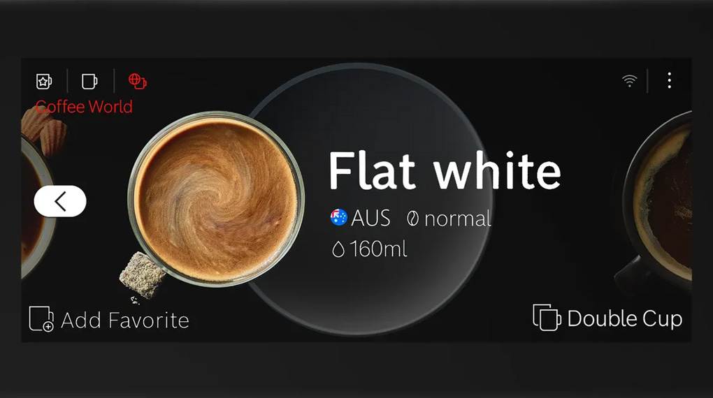 Máy pha cafe tự động Bosch CTL9181B0 Serie 8 Accent Line-Bảng điều khiển cảm ứng trực quan Máy pha cafe tự động Bosch CTL9181B0 Serie 8 Accent Line-Bảng điều khiển cảm ứng trực quan