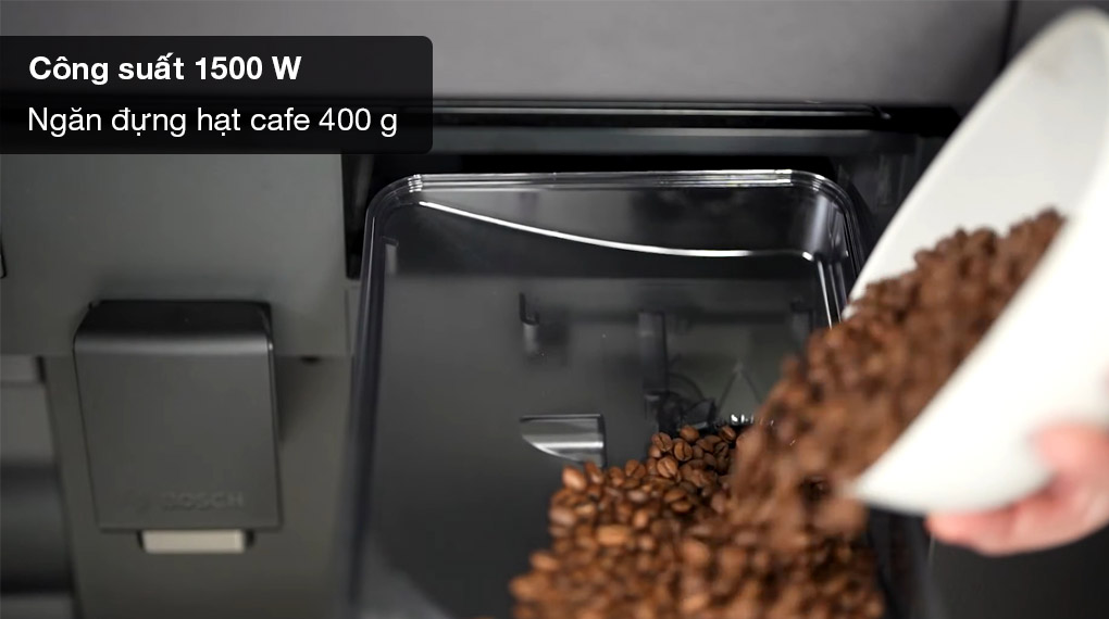 Máy pha cafe tự động Bosch CTL9181B0 Serie 8 Accent Line-Công suất 1500 W, trang bị 1 ngăn đựng hạt cafe 400g Máy pha cafe tự động Bosch CTL9181B0 Serie 8 Accent Line-Công suất 1500 W, trang bị 1 ngăn đựng hạt cafe 400g