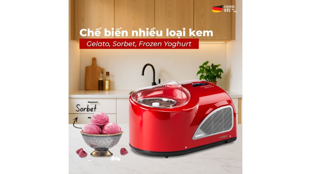 Máy làm kem mini Nemox Gelato NXT1 L’automatica i-Green 1,5 L - loại kem làm được đa dạng