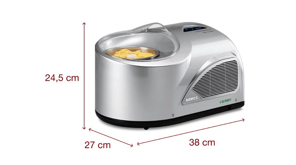 Máy làm kem mini Nemox Gelato NXT1 L’automatica i-Green 1,5 L - kích thước và dung tích bình chứa (1)