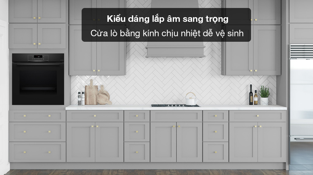 Lò nướng hơi nước Bosch HQA4720B3 Series 4 Accent Line âm tủ-Tổng quan thiết kế Lò nướng hơi nước Bosch HQA4720B3 Series 4 Accent Line âm tủ-Tổng quan thiết kế