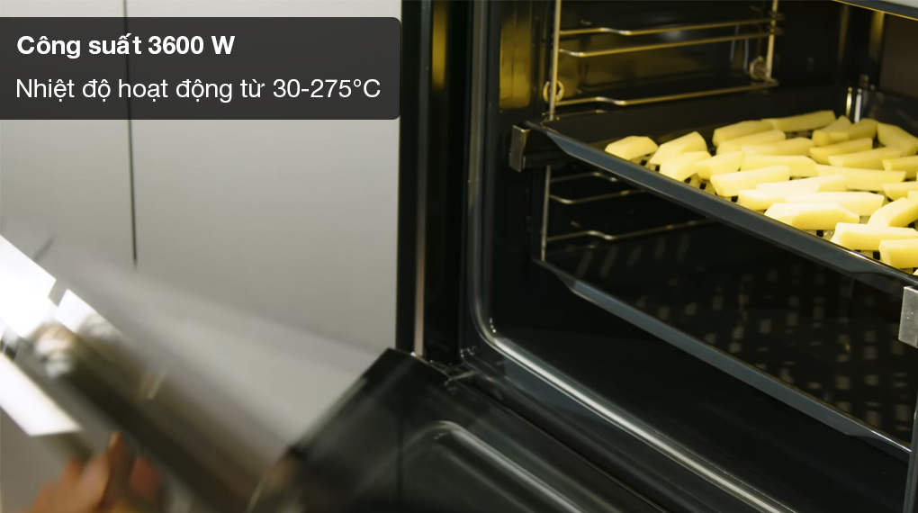 Lò nướng hơi nước Bosch HQA4720B3 Series 4 Accent Line âm tủ-Công suất 3600 W Lò nướng hơi nước Bosch HQA4720B3 Series 4 Accent Line âm tủ-Công suất 3600 W