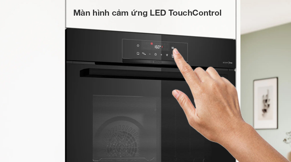 Lò nướng hơi nước Bosch HQA4720B3 Series 4 Accent Line âm tủ-Bảng điều khiển cảm ứng dễ thao tác Lò nướng hơi nước Bosch HQA4720B3 Series 4 Accent Line âm tủ-Bảng điều khiển cảm ứng dễ thao tác