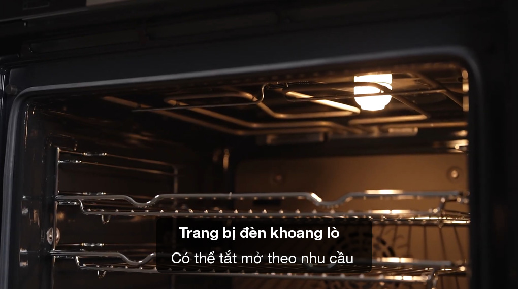 Lò nướng hơi nước Bosch HQA4720B3 Series 4 Accent Line âm tủ-Trang bị đèn khoang lò chiếu sáng tiện lợi Lò nướng hơi nước Bosch HQA4720B3 Series 4 Accent Line âm tủ-Trang bị đèn khoang lò chiếu sáng tiện lợi