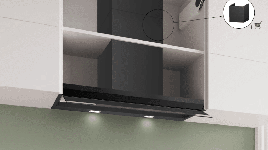 Máy hút mùi âm tủ Bosch DBB97DP606 series 6 - Các kiểu lắp đặt máy hút mùi Máy hút mùi âm tủ Bosch DBB97DP606 series 6