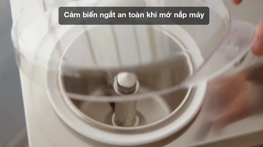 Máy làm kem mini Nemox 003B420250 Gelato Chef 3L AUTOMATIC i-Green 1,5 lít-Tích hợp cảm biến ngắt an toàn khi mở nắp Máy làm kem mini Nemox 003B420250 Gelato Chef 3L AUTOMATIC i-Green 1,5 lít-Tích hợp cảm biến ngắt an toàn khi mở nắp