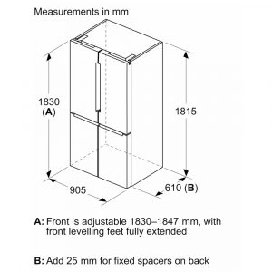 tu lanh bosch 528 lit kfn96axea series 4 15 Gia Dụng Đức Sài Gòn