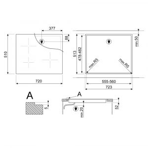 Bếp từ 3 vùng nấu Smeg SI2731D 7200 W Universale 3 bep tu 3 vung nau smeg si2731d 7200 w universale 1 Gia Dụng Đức Sài Gòn