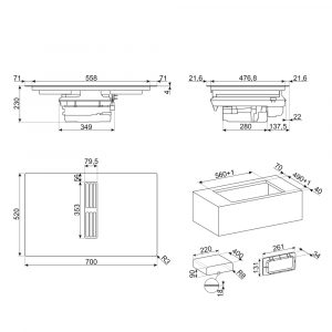 Bếp từ kết hợp hút mùi 4 vùng nấu Smeg HOBD472D2 7620 W Universale 10 bep tu ket hop hut mui 4 vung nau smeg hobd472d2 7620 w universale 7 Gia Dụng Đức Sài Gòn