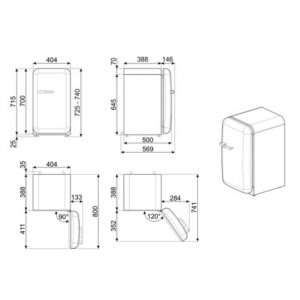 Tủ lạnh mini Smeg 34 lít FAB5RCR6 50's Style 8 tu lanh mini smeg 34 lit fab5rcr6 50s style 8 Gia Dụng Đức Sài Gòn