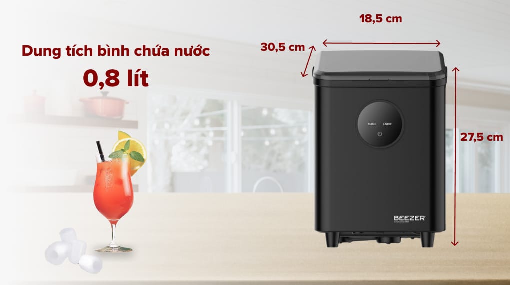 Máy làm đá Ritter 952000 BEEZER® IceCube mini nhỏ gọn làm đá nhanh chóng