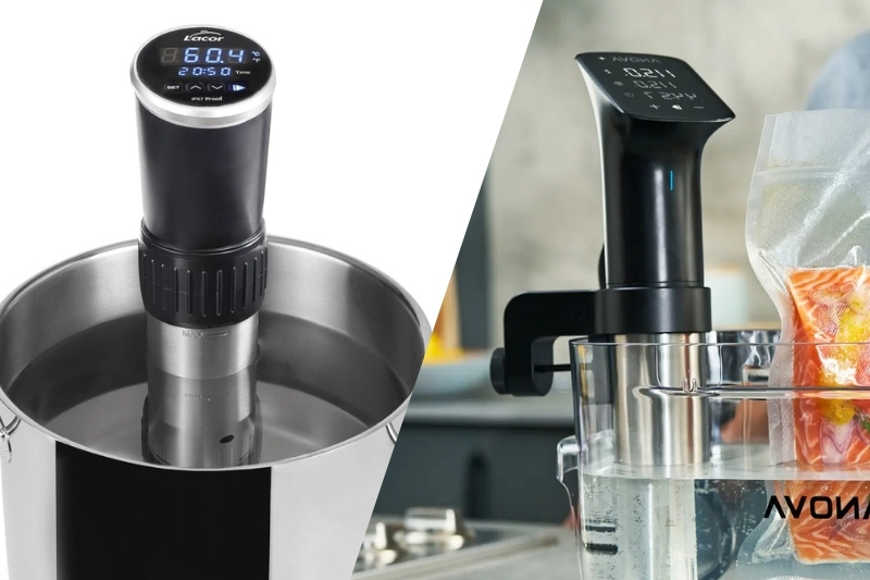 So sánh máy sous vide Lacor và Anova