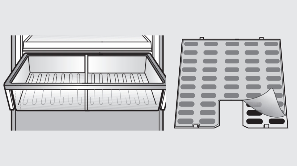 Vệ sinh tủ lạnh Miele - Hai bộ lọc ẩm có thể tháo ra để làm sạch khi xuất hiện bụi hoặc cặn bẩn