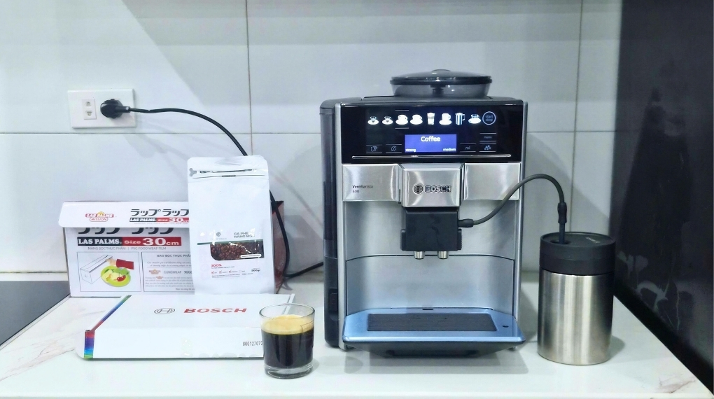 Máy pha cafe Bosch trang bị màn hình cảm ứng TFT