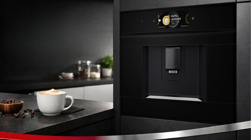 Máy pha cà phê âm tủ Bosch là thiết bị được thiết kế chuyên biệt để lắp đặt ẩn bên trong hệ tủ bếp
